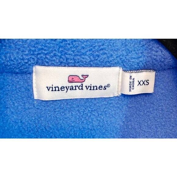 Vineyard Vines Blue Fleece Pullover XXS Women's 1/4 Zip - Picture 3 of 3
